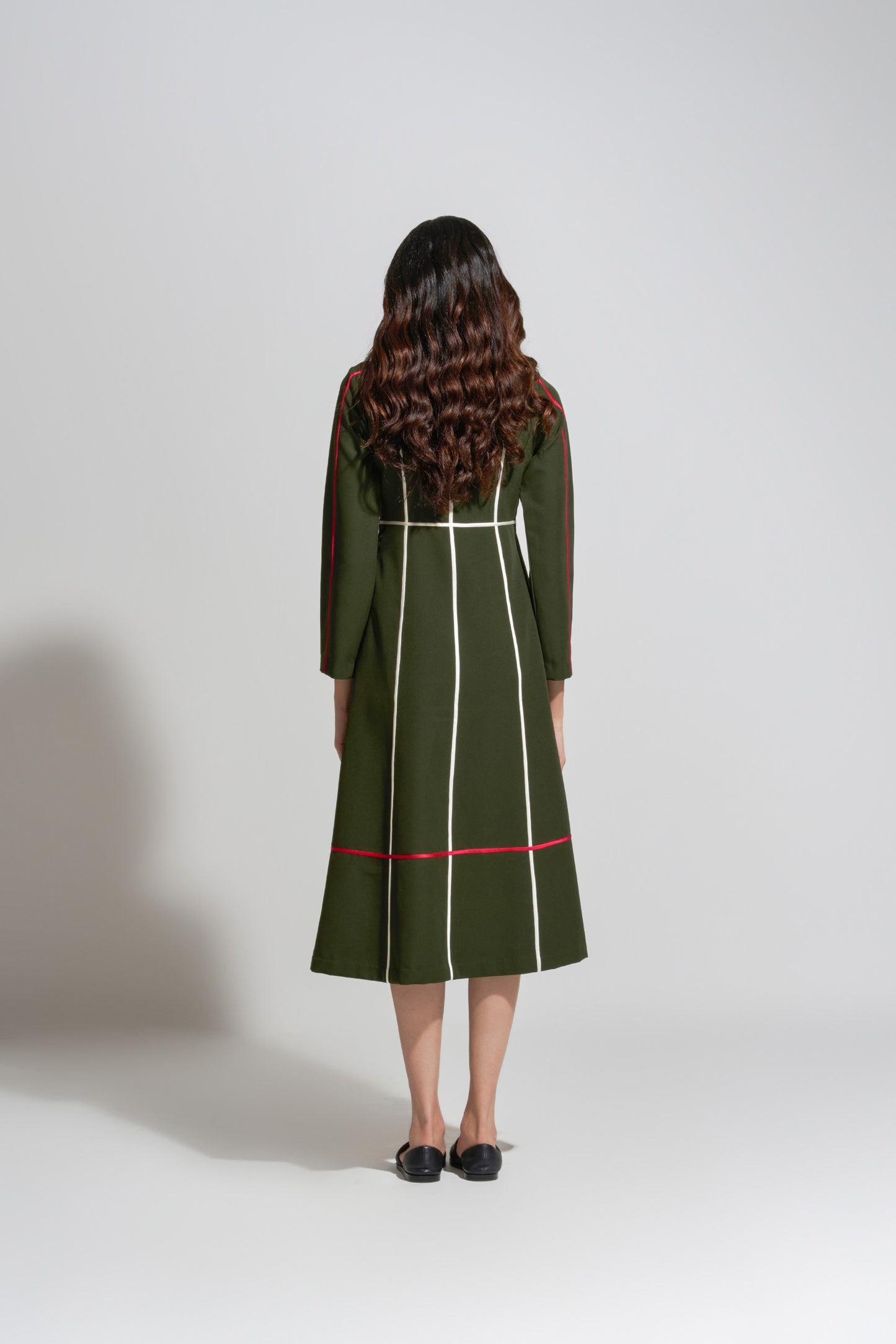 MC Stripe Olive Dress-23701
