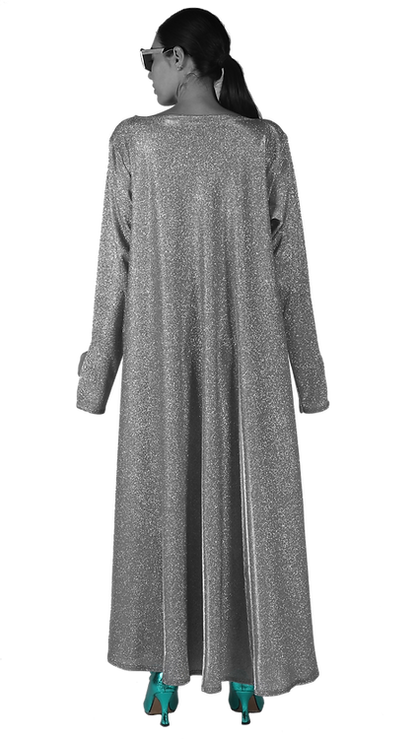 Silver Luminaire Long Sleeves Dress