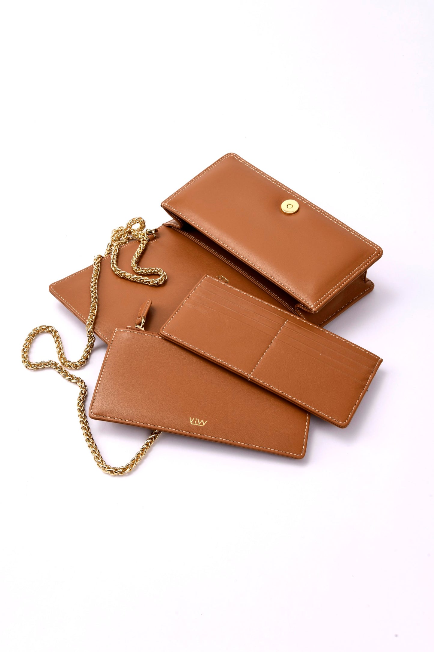 Shoulder Wallet Bag With Mini Clutch