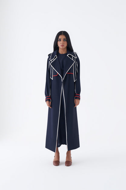 Sapphire Trench with sleeves-24201L