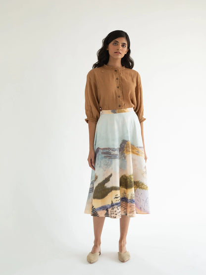 Cotton Satin Skirt