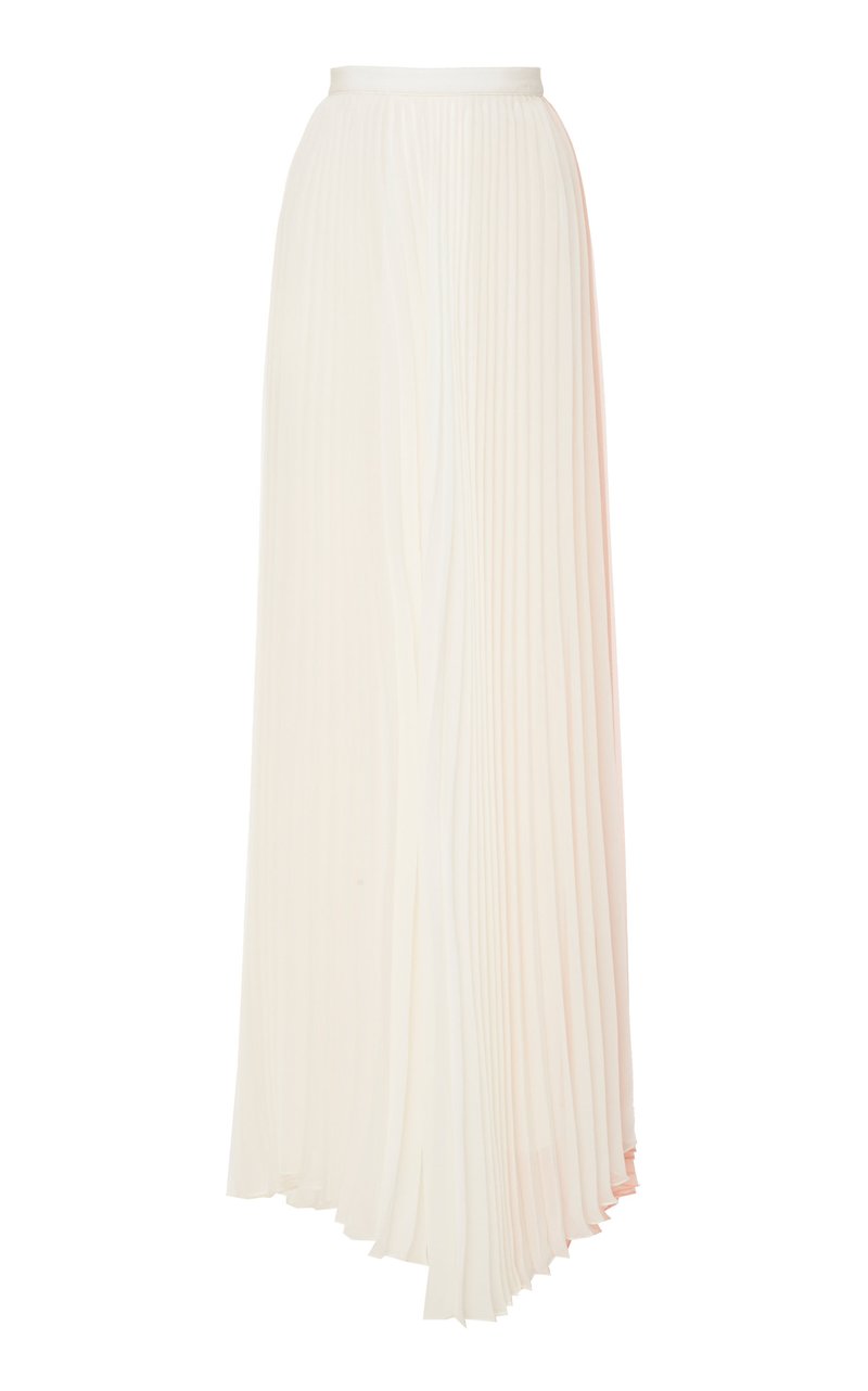 Two-tone crepe Pleated Chiffon Skirt
